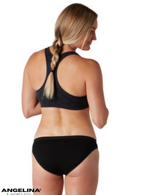 בגד ים ביקיני שחור גיזרה חזיה גופיה (1) בגד ים ביקיני שחור גיזרה חזיה גופיה