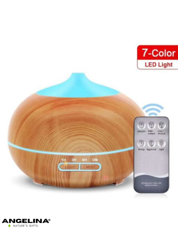 מפיץ ריח צבע עץ ושלט 7 צבעי LED LSN1254451 (1) דיפיוזר חשמלי