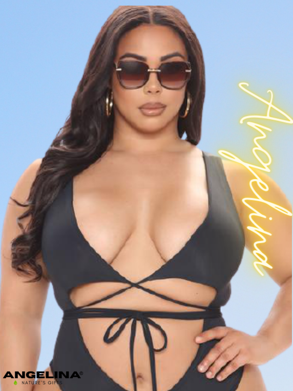 _Vitamin Sea Swimsuit - balck Combo full size בגד ים מידה מלאה