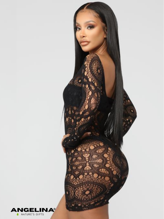 Wild Soul Swim Cover Up Dress Black-B07S2118009 (1)