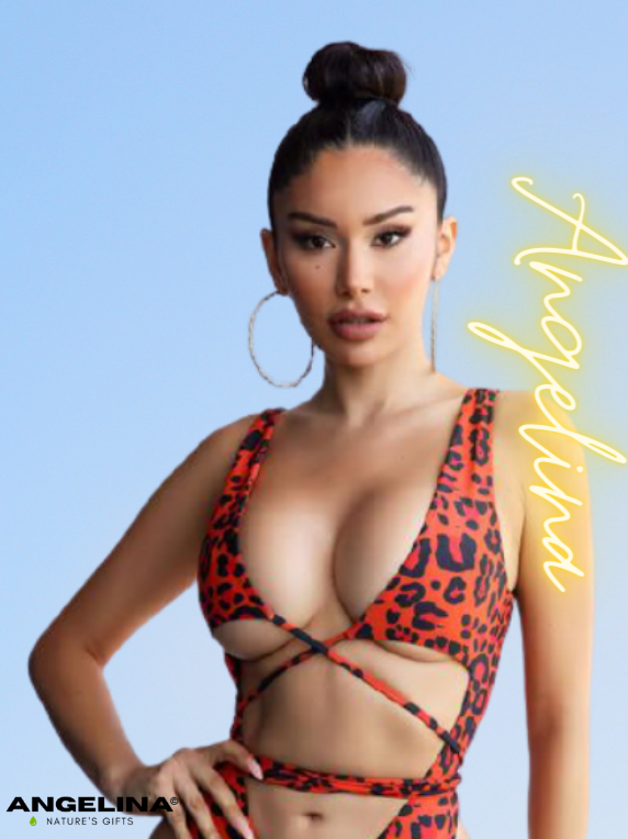 sRhinestone Trim One Piece Swimsuit -red