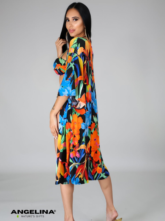 שמלת כיסוי צבעונית