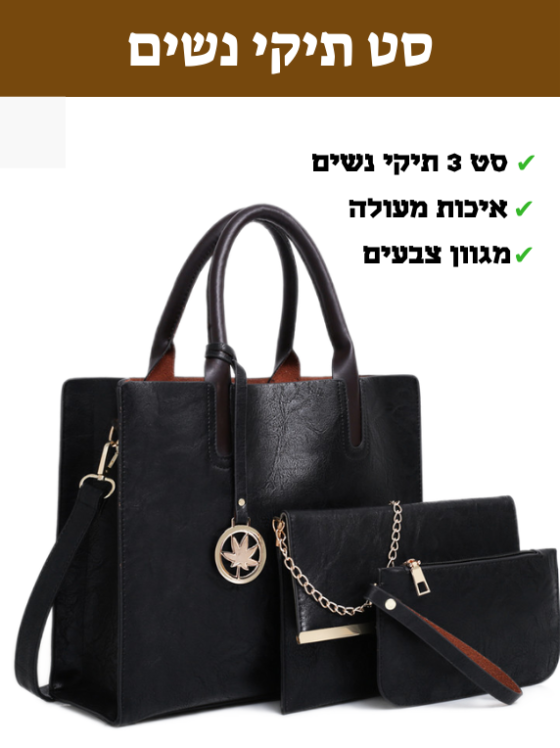 תיק יד תיק צד ונרתיק מאותה סידרה התאמה מושלמת